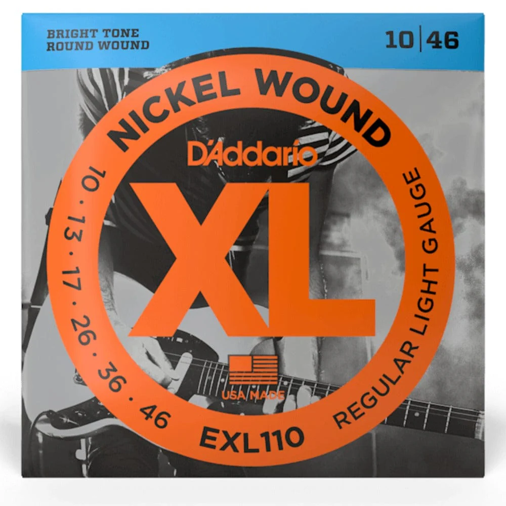 D'Addario EXL110 Electric Guitar Strings, Nickel, Regular Light - 0.10-0.46