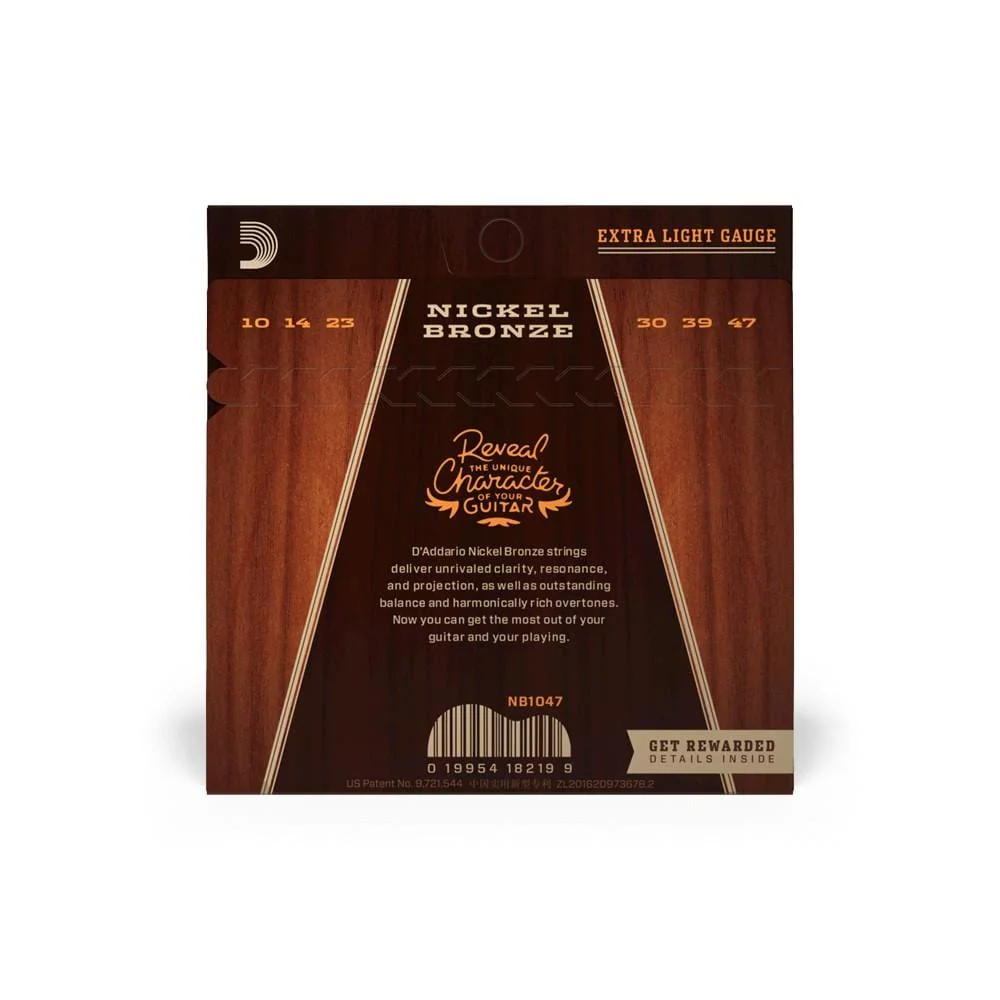 D'Addario NB1047 X Lite Nickel Bronze Acoustic Guitar String Set - Image 3