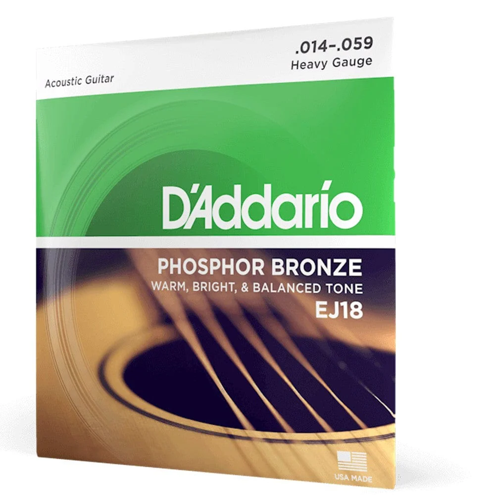 D'Addario Phosphor Bronze Heavy Acoustic Guitar String Set - Image 2