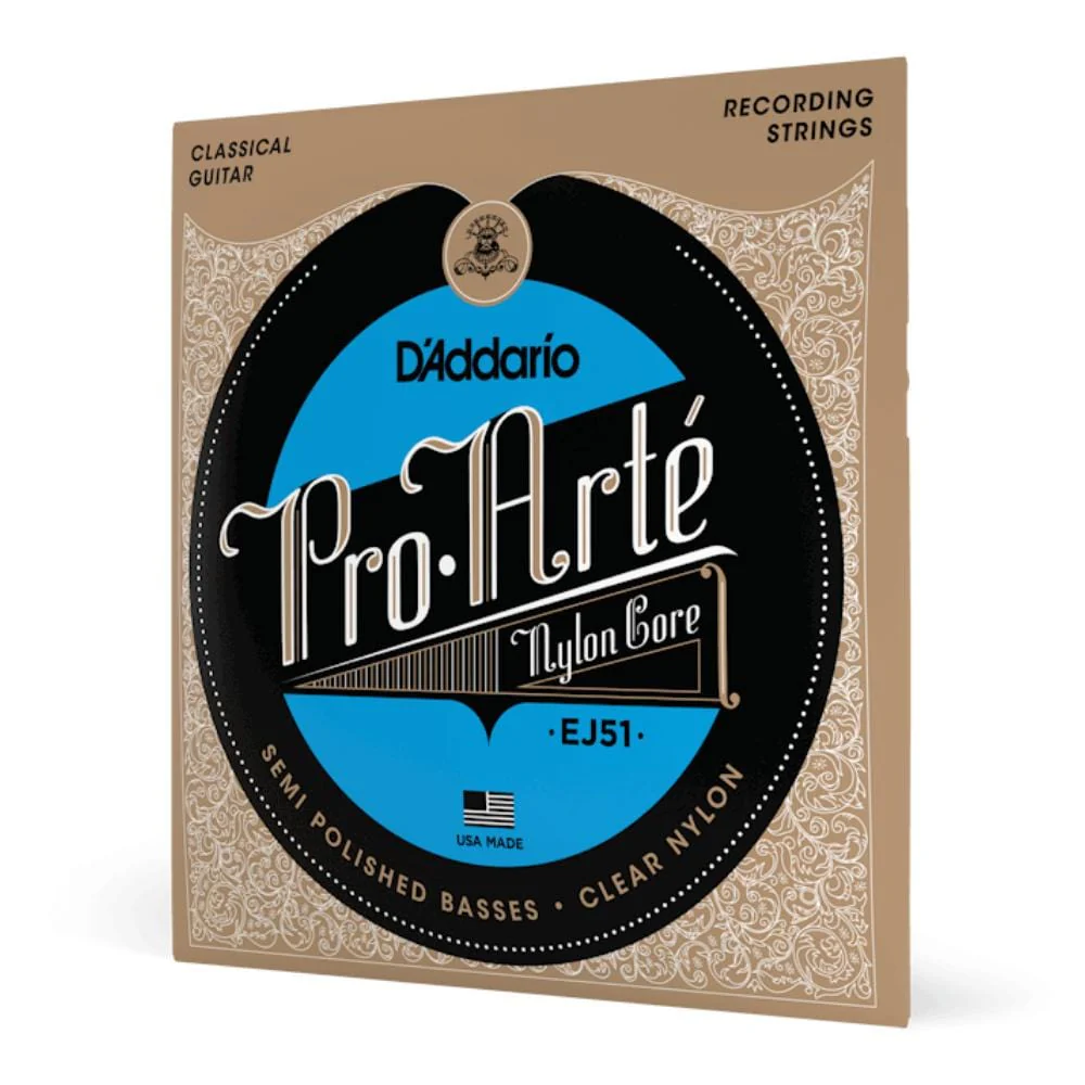DAddario Pro-Arté EJ51 Silver Plated Wrap Nylon Core Classical Guitar String Set - Image 2
