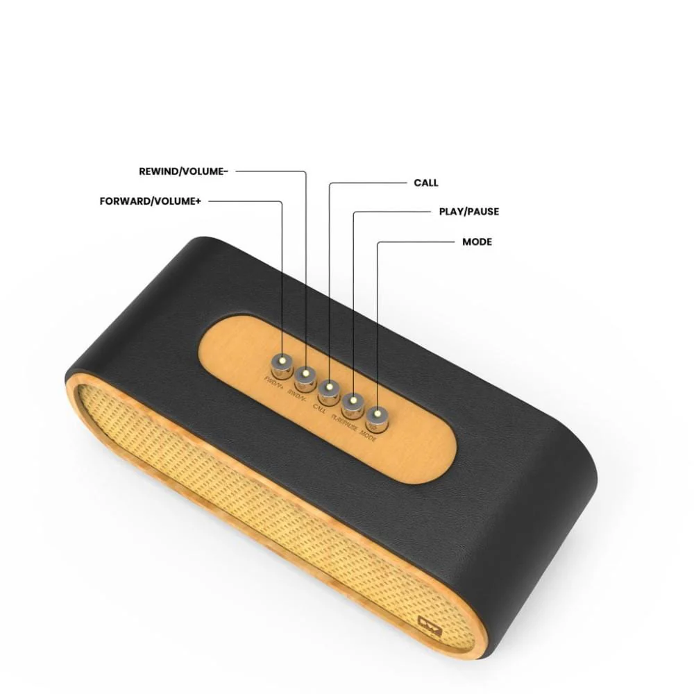 Deciwood Curved Wooden Bluetooth Speaker - Image 5