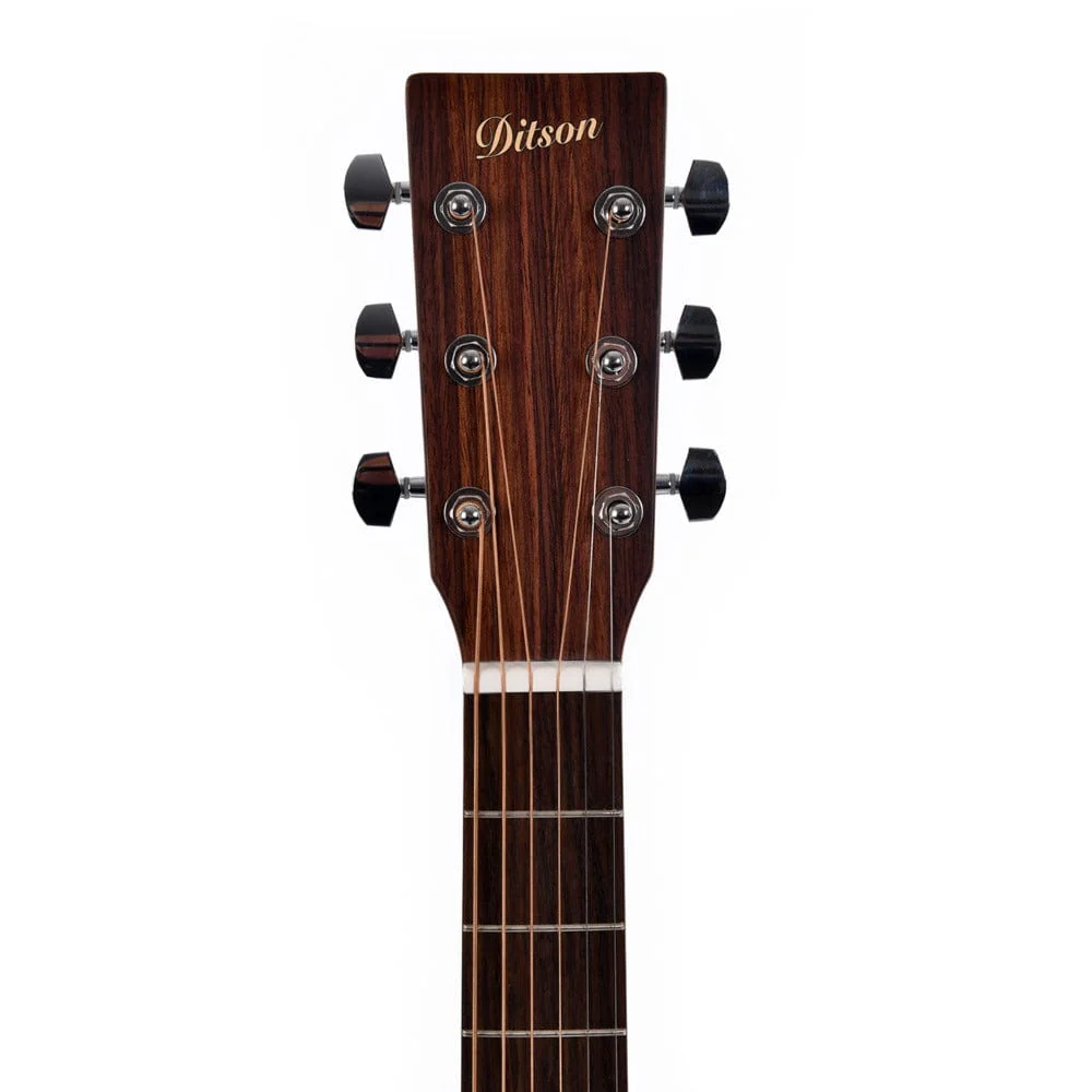 Ditson D-15 AGED 6 String Acoustic Guitar - Mahogany - Image 7