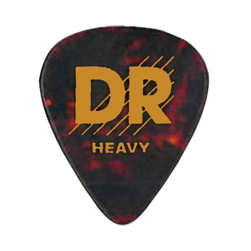 DR Tortoise Celluloid Heavy Guitar Picks - Image 2