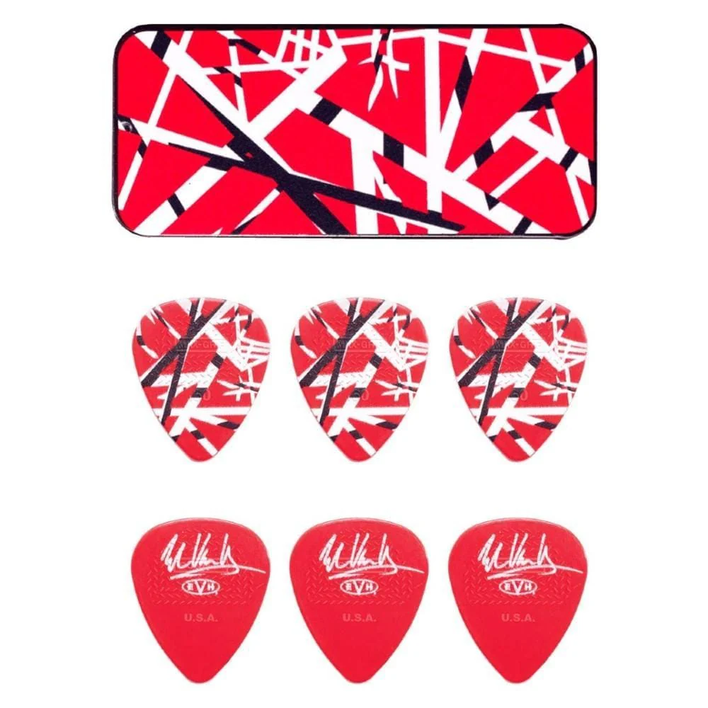 Dunlop EVHPT02 Eddie Van Halen Frankenstein Max Grip Guitar Picks - Pack of 6