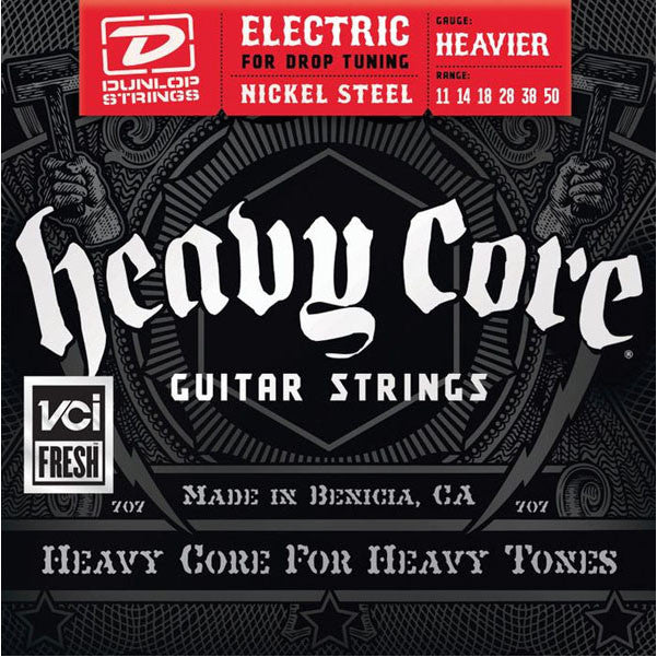 Dunlop Heavy Core Electric Guitar Strings - Heavier Gauge - 0.11 - 0.50