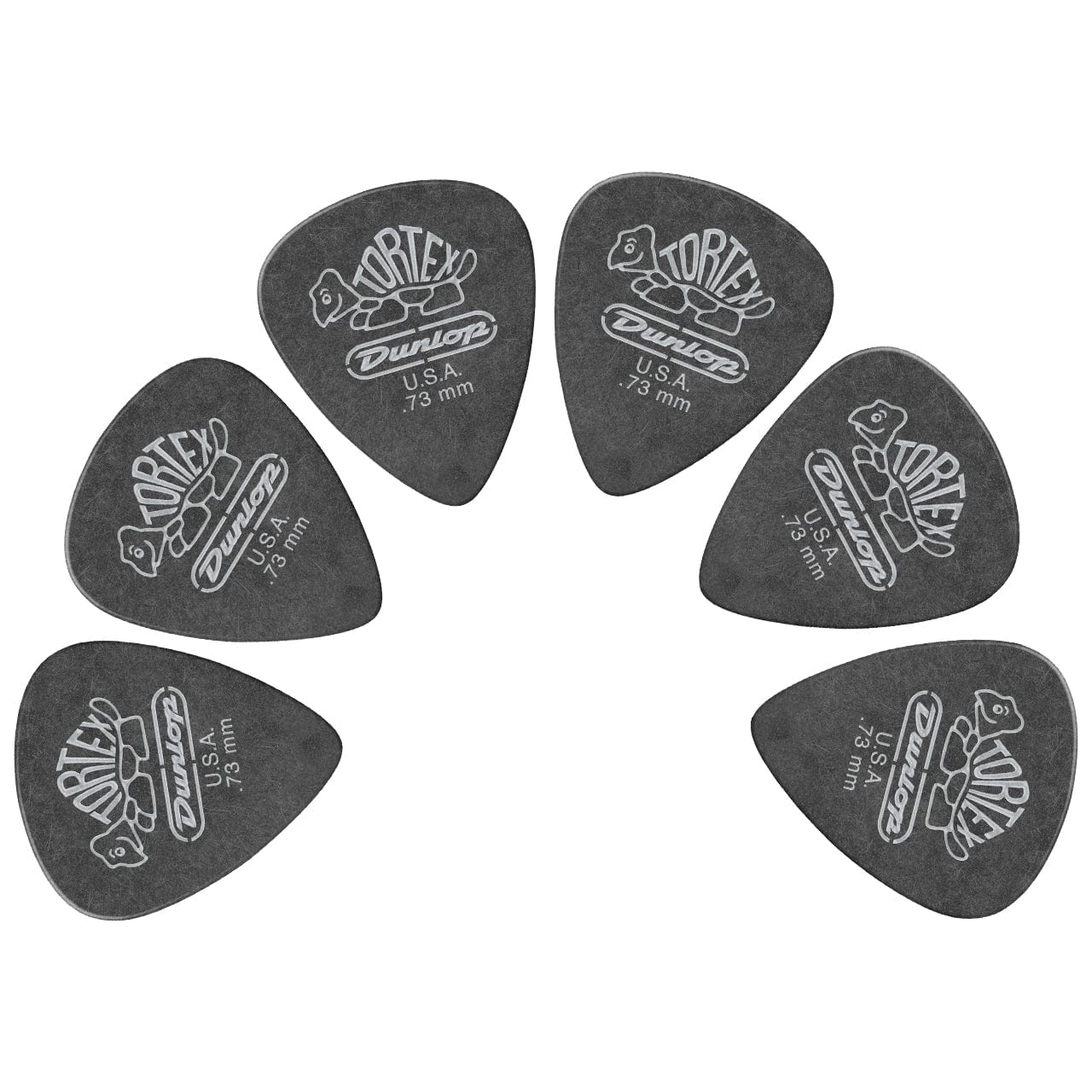 Dunlop 482R Tortex Pitch Black Jazz Guitar Picks - Set of 6 - Image 7