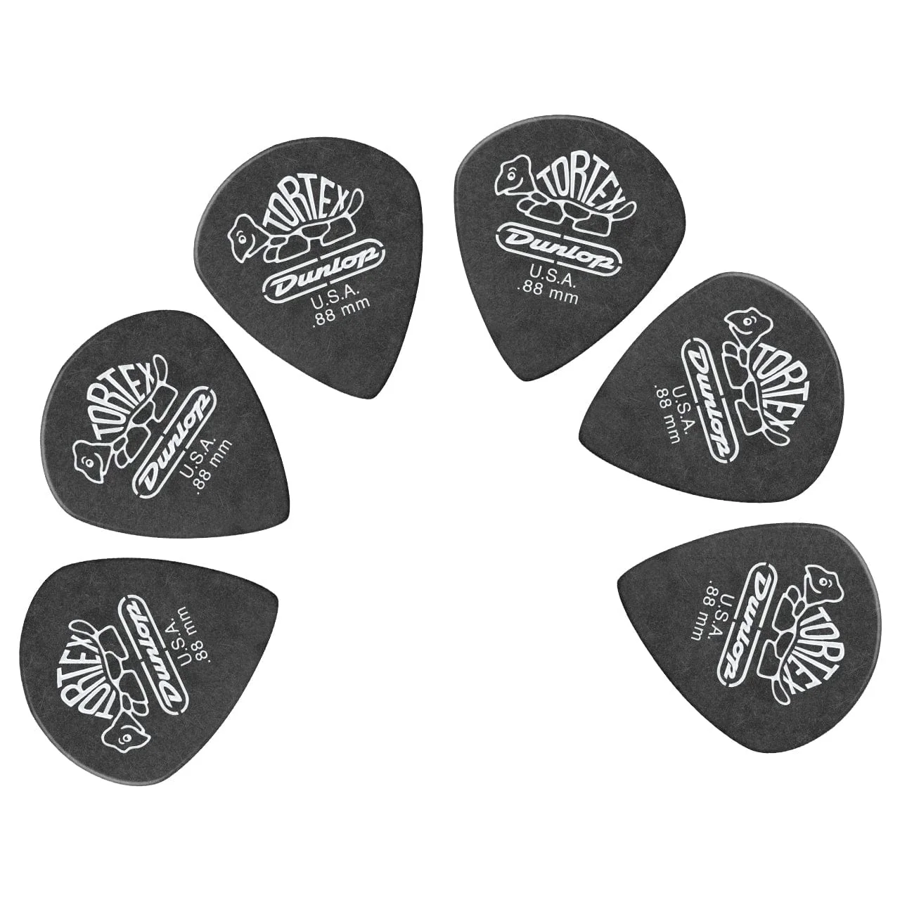 Dunlop 482R Tortex Pitch Black Jazz Guitar Picks - Set of 6 - Image 9