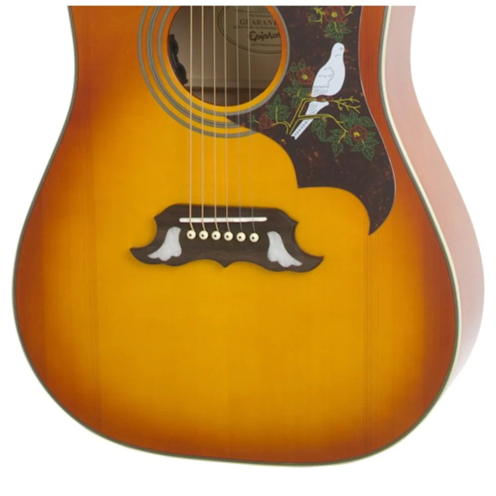 Epiphone Dove Studio 6 String Electro Acoustic Guitar - Violinburst - Image 3