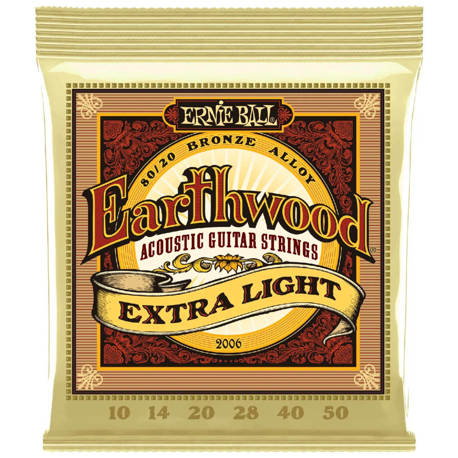Ernie Ball 2006 Earthwood Acoustic Strings 10-50