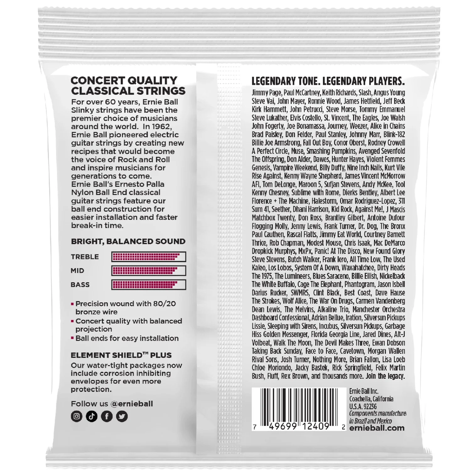 Ernie Ball 2409 Ernesto Palla Black And Gold Ball-End Nylon Classical Guitar Strings - Image 2