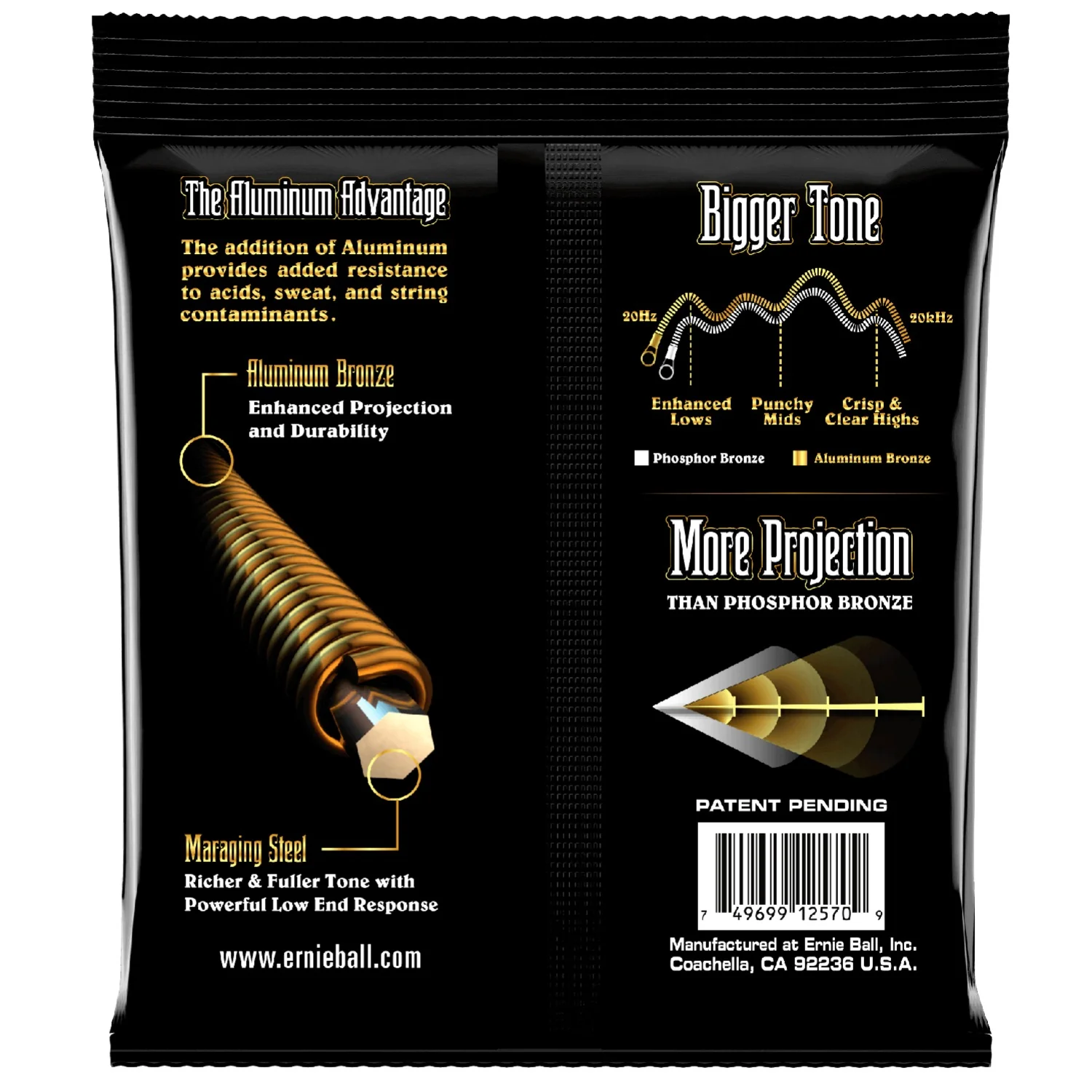 Ernie Ball 2570 Aluminum Bronze Acoustic Guitar Strings - Extra Light - .010-.050 - Image 2