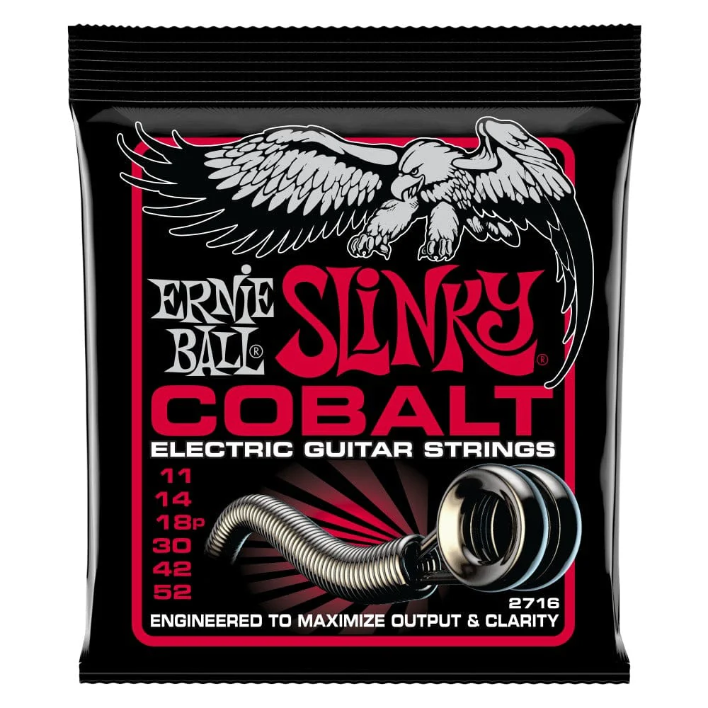 Ernie Ball 2716 Slinky Cobalt Electric Guitar Strings - 11-52