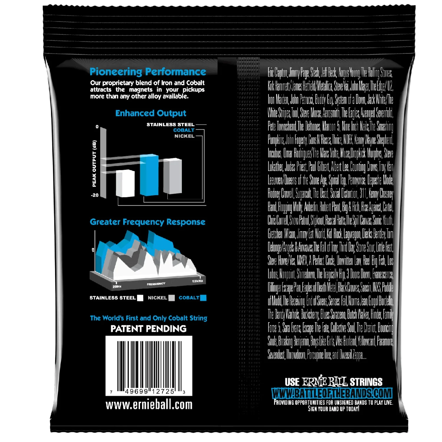 Ernie Ball 2725 Extra Slinky Cobalt Electric Guitar Strings - 8-38 - Image 2
