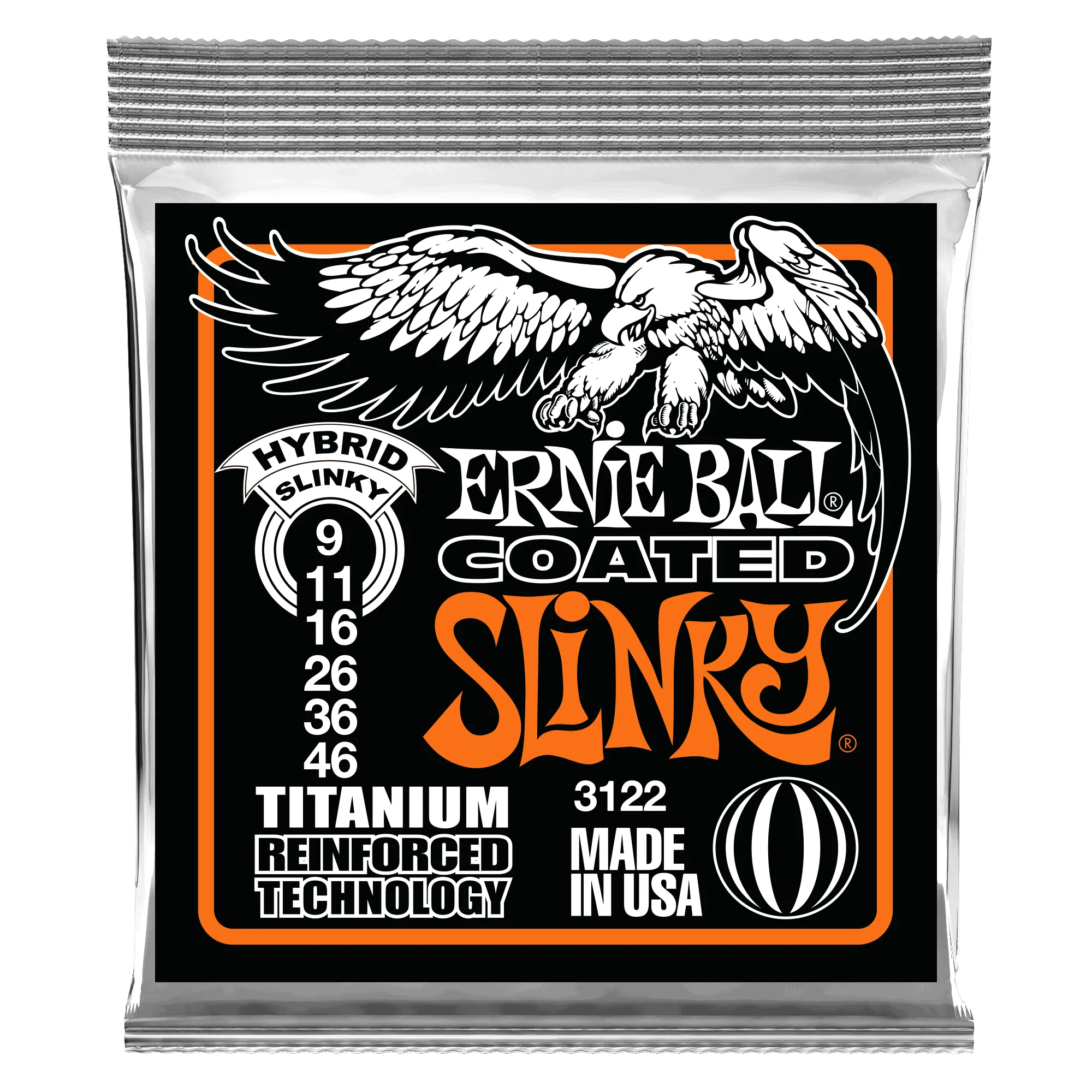 Ernie Ball 3122 Coated Electric Hybrid Slinky Guitar Strings - 0.09-0.46
