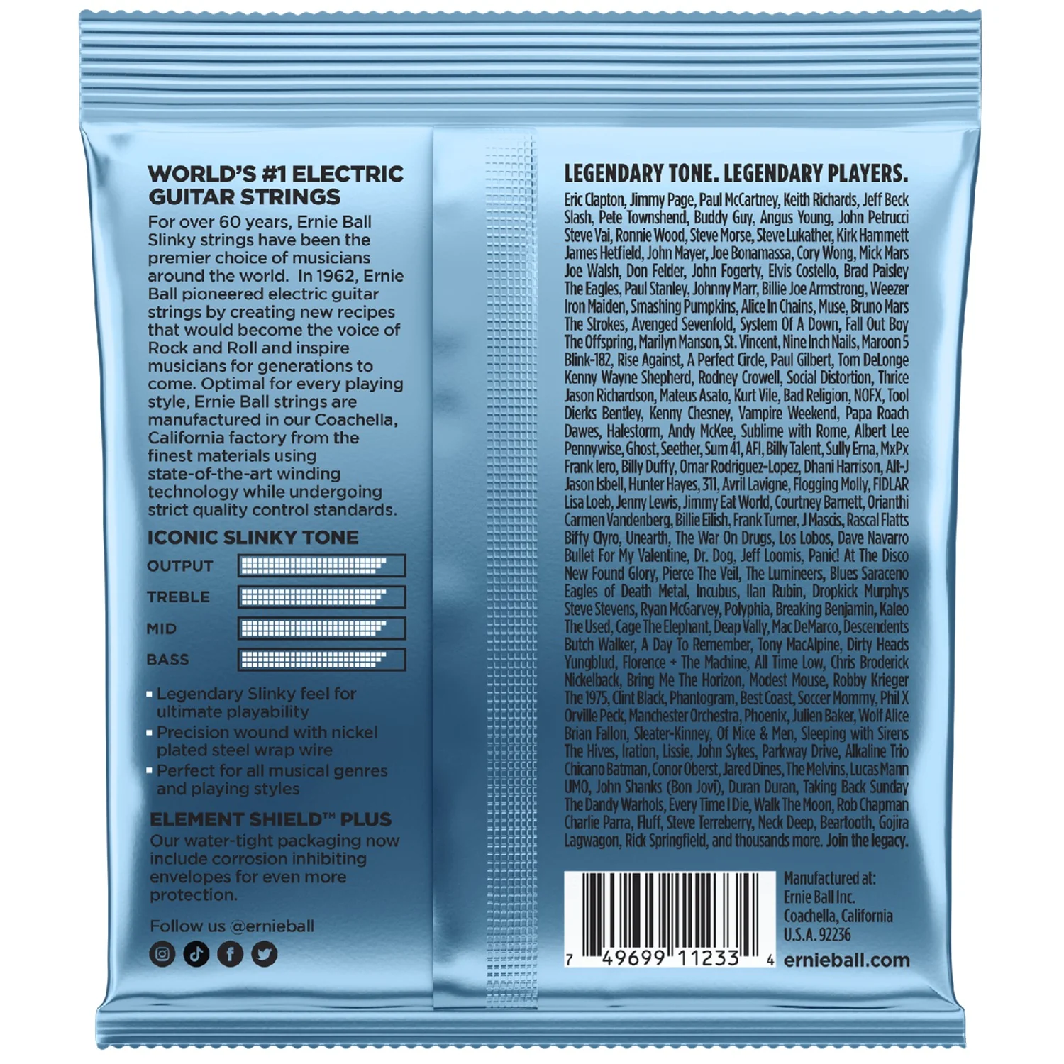 Ernie Ball 3212 Primo Slinky Nickel Wound Electric Guitar String 3 Pack - .9.5-.44 - Image 2