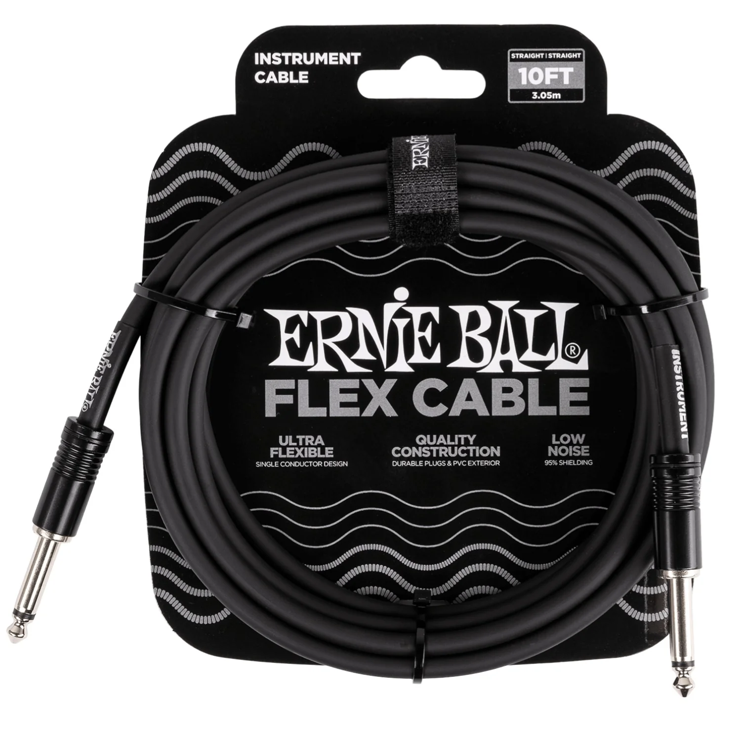 Ernie Ball Flex 10ft Straight/Straight Instrument Cable