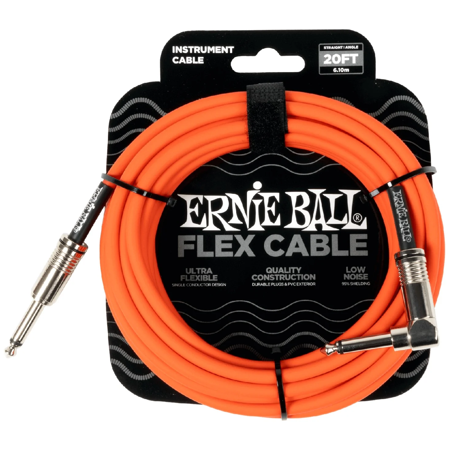 Ernie Ball Flex 20Ft Straight Angle Instrument Cable - Image 3