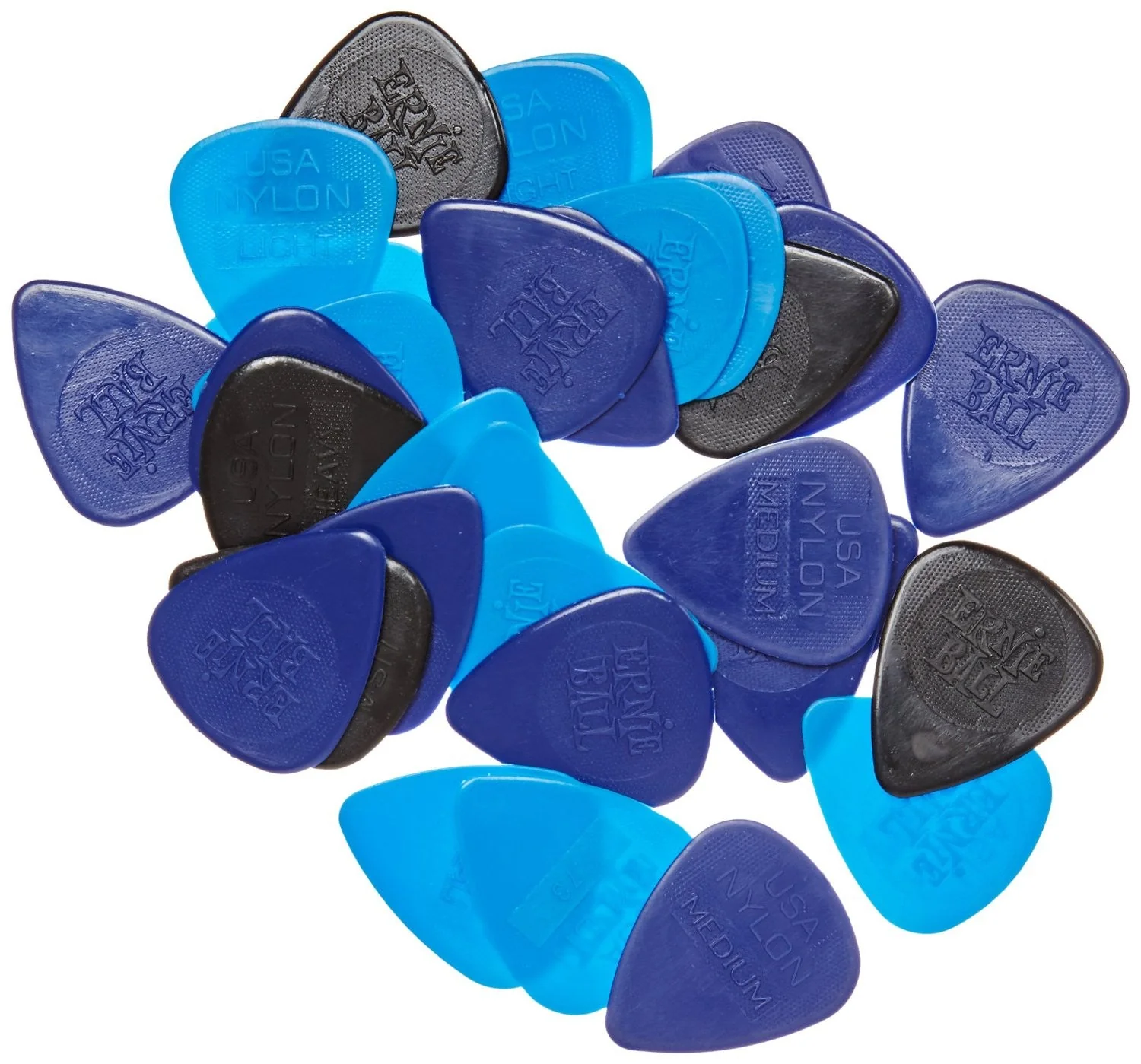 Ernie Ball Mixed Thickness Nylon Picks