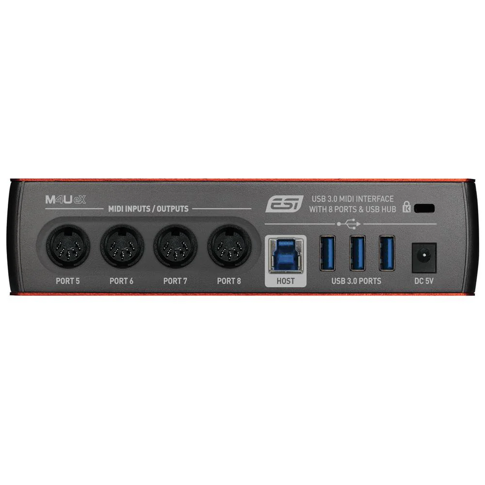 ESI M4U eX 8-Port USB 3.0 MIDI Interface with USB Hub - Image 3