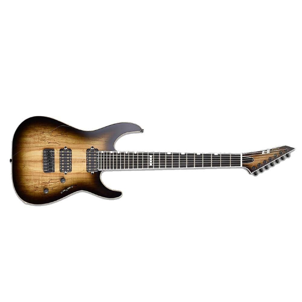 ESP E II M II 7NT 7 String Electric Guitar - Dark Brown Natural Burst
