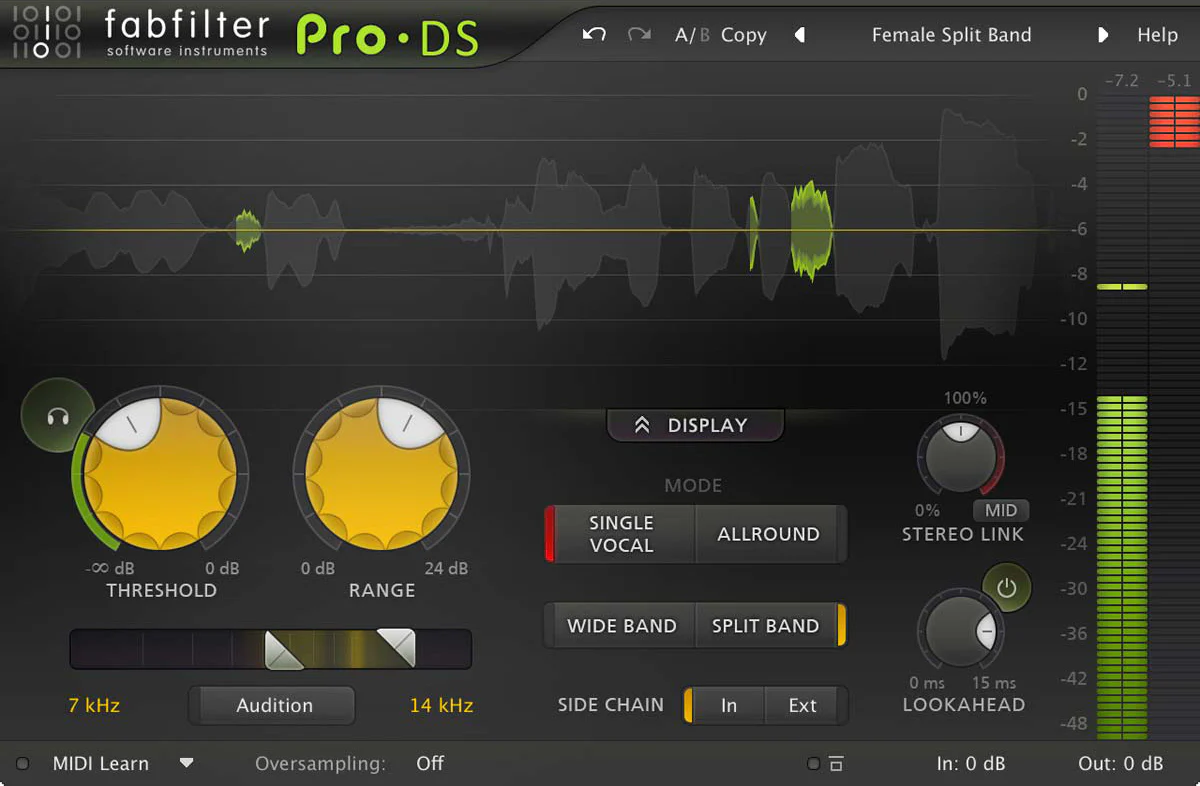 FabFilter Pro-DS De-Esser – Professional Audio Software & Plugin