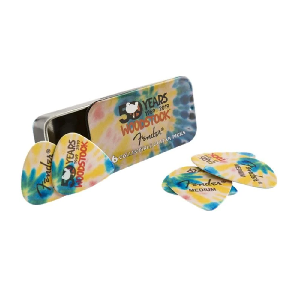 Fender 0980351003 Woodstock Pick Tin - Pack of 6