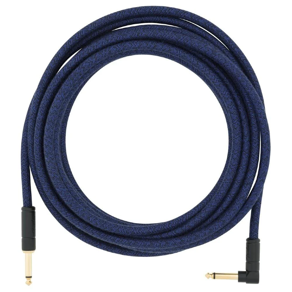 Fender 18.6ft Angled Festival Instrument Cable- Blue