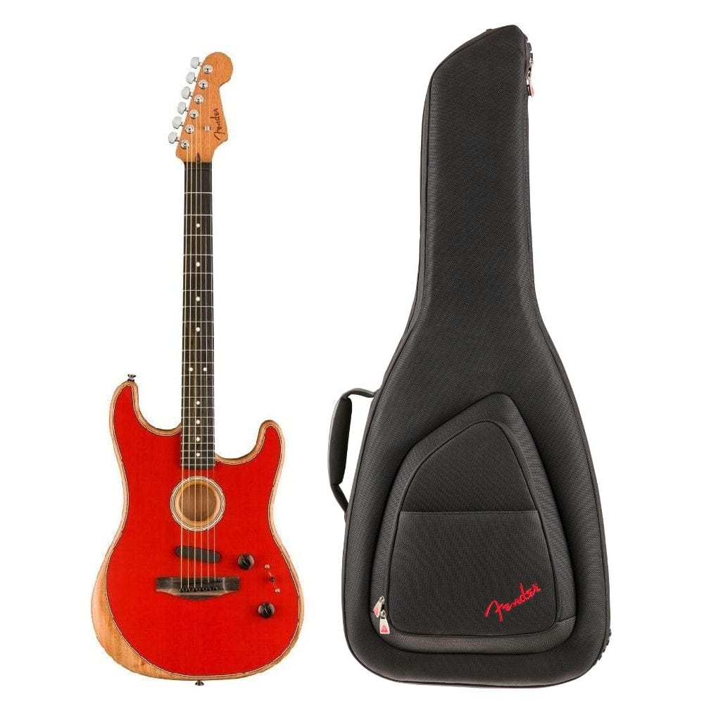 Fender Acoustasonic Stratocaster 6-Strings Electro Acoustic Guitar With Gig Bag - Image 15