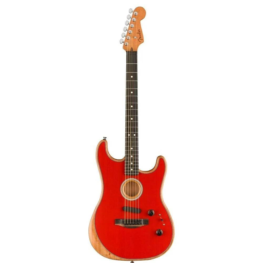 Fender Acoustasonic Stratocaster 6-Strings Electro Acoustic Guitar With Gig Bag - Image 16