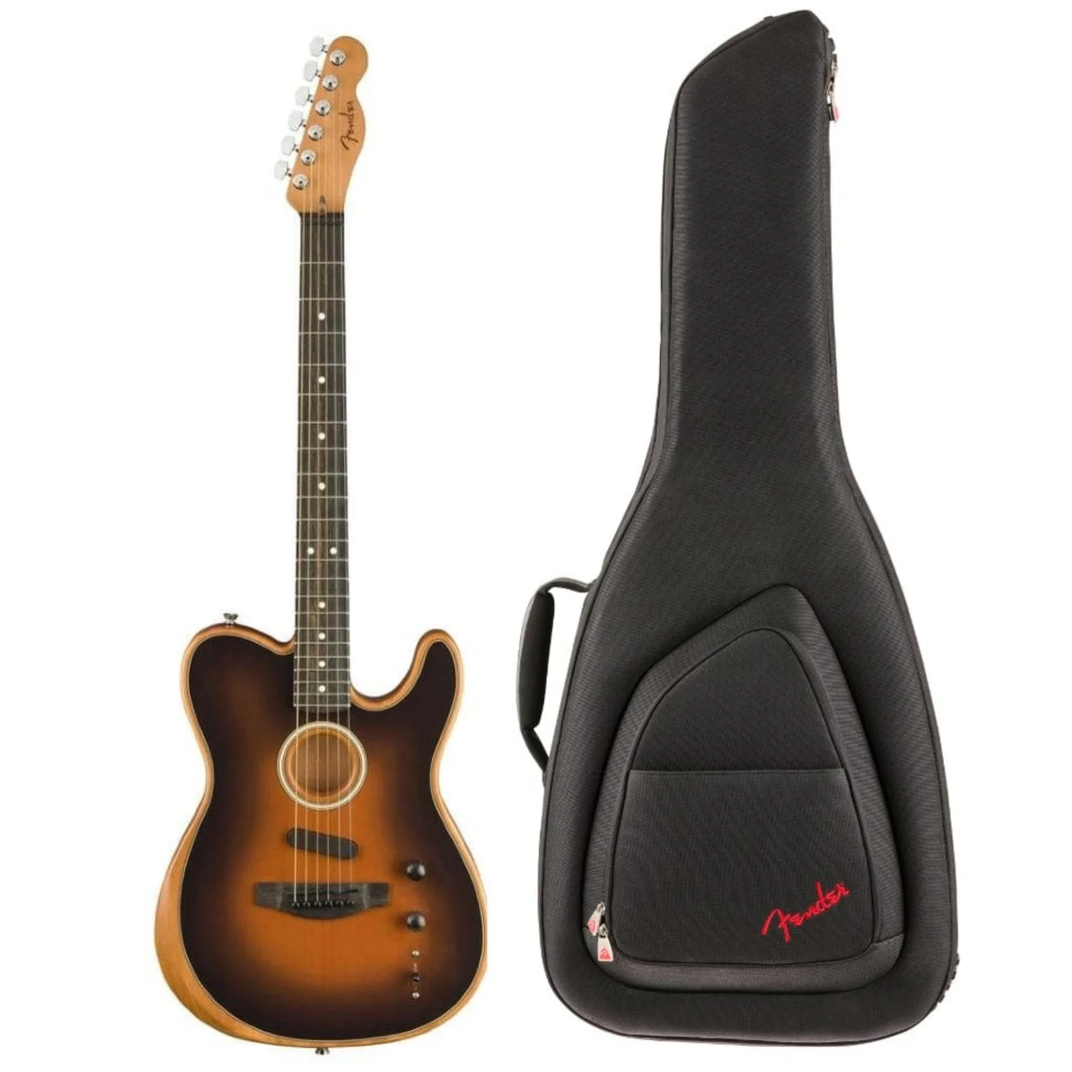 Fender American Acoustasonic Telecaster 6 String Electro Acoustic Guitar - Image 18