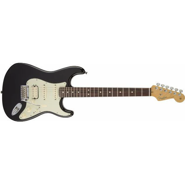 Fender American Deluxe Stratocaster Electric Guitar Plus HSS, Rosewood Fingerboard, Mystic Black