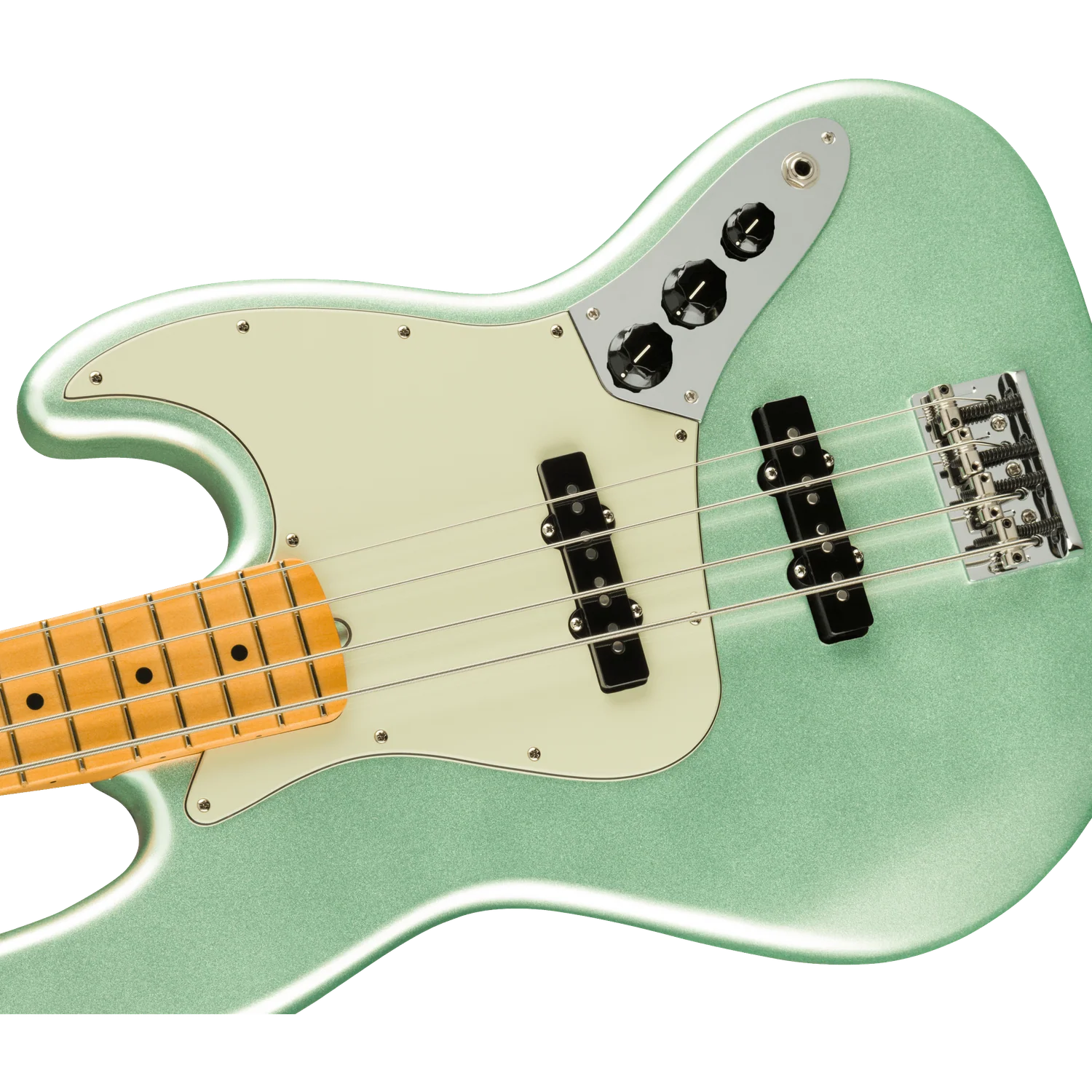 Fender American Professional II Jazz 4-Strings Bass Guitar - Mystic Surf Green - Image 4