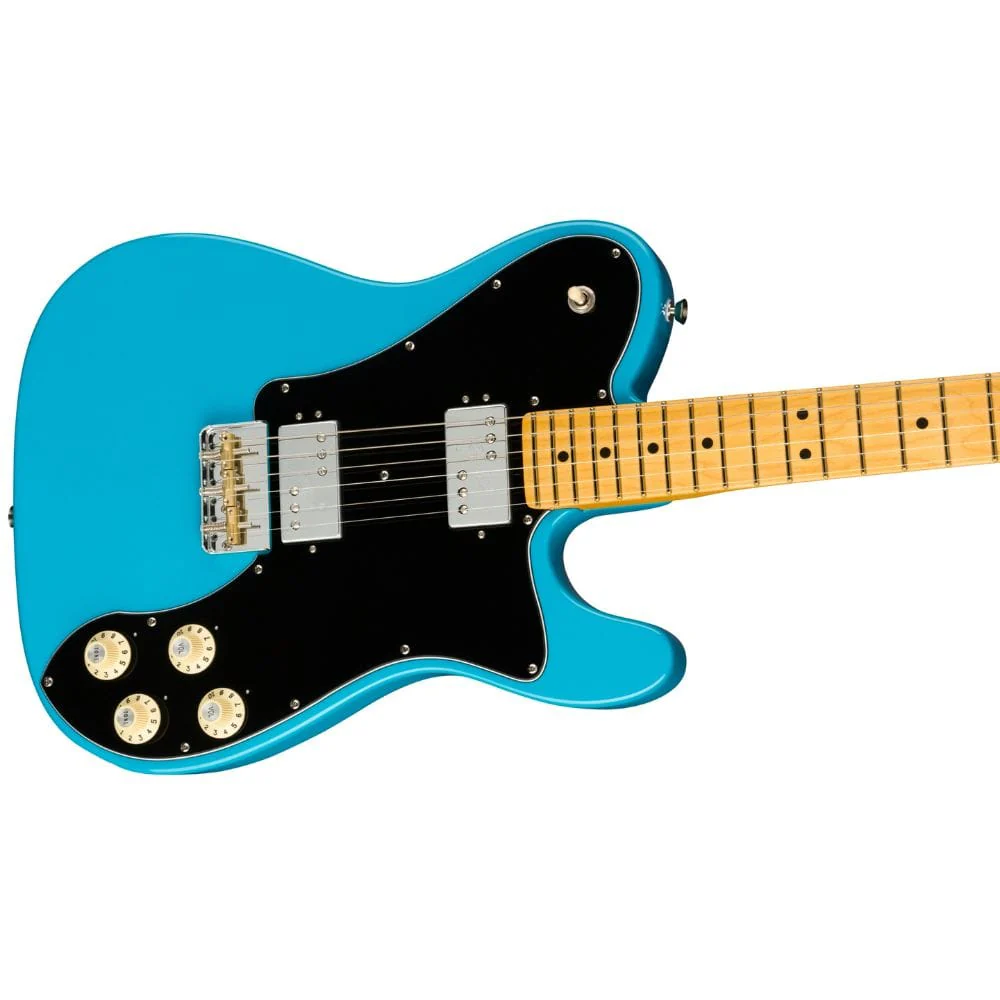 Fender American Professional II Telecaster Deluxe 6 String Electric Guitar - Miami Blue - Image 5