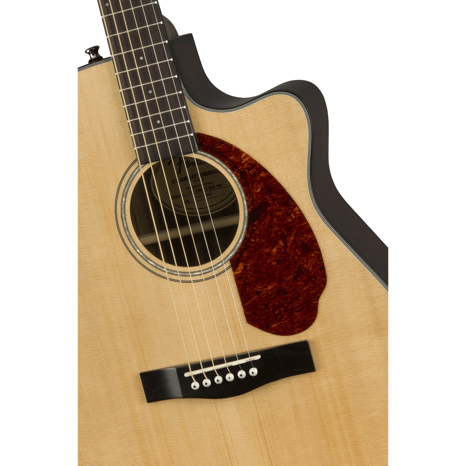 Fender CC-140SCE Concert Electro-Acoustic Guitar with Case - Image 11