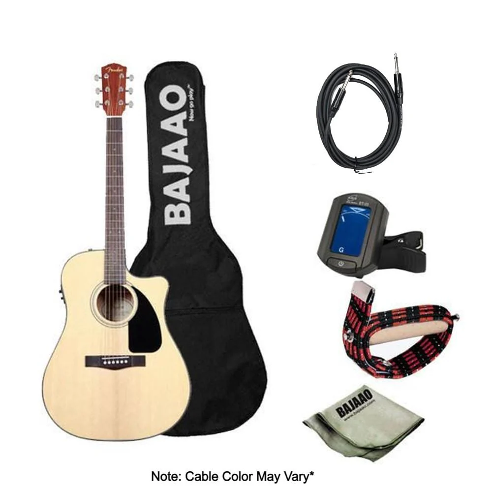 Fender CD60CE Dreadnought Acoustic-Electric Guitar Bundle - Image 4