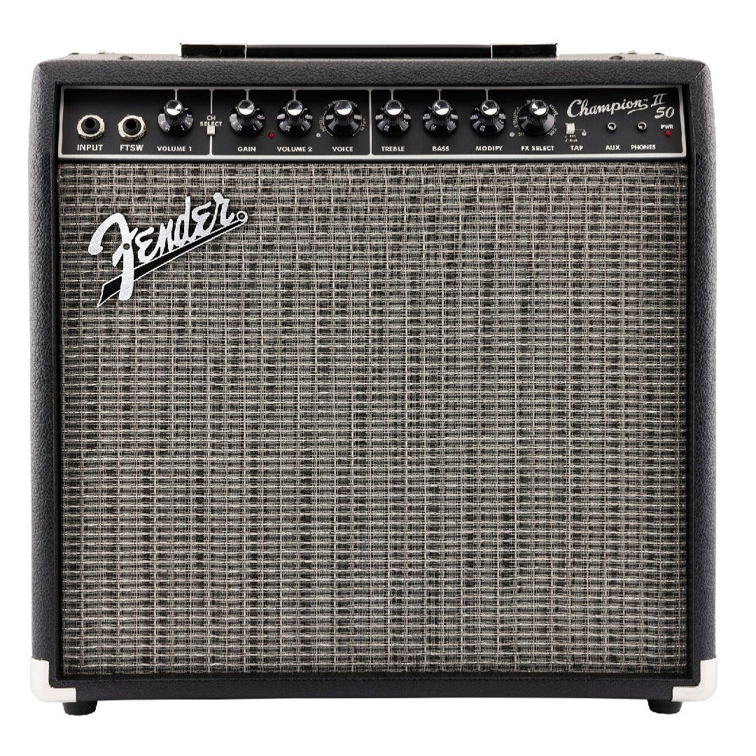 Fender Champion II 50W Combo Guitar Amplifier with Cable, Polishing Cloth & Ebook - Image 2