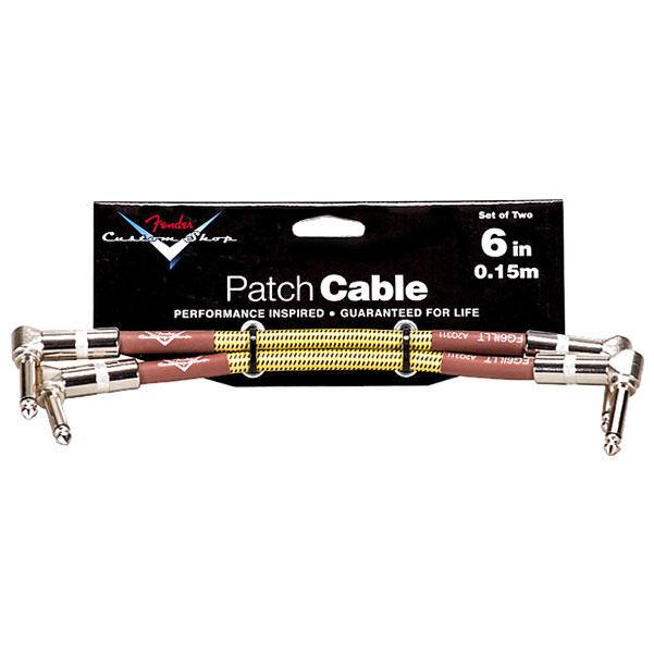 Fender Custom Shop Tweed 6inch Patch Cable - Pack of 2