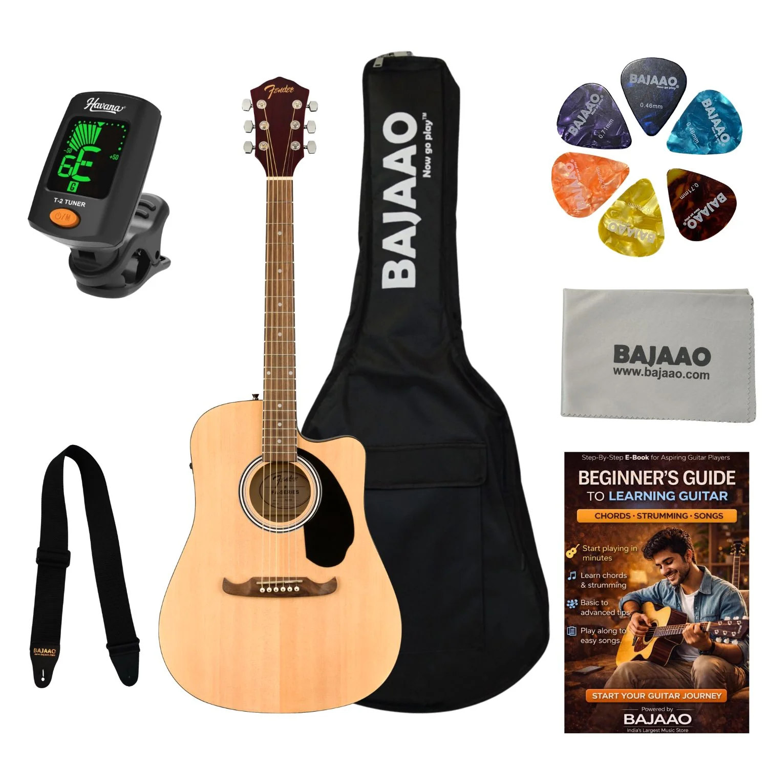 Fender FA-125CE Dreadnought Cutaway Electro Acoustic Guitar - Image 15