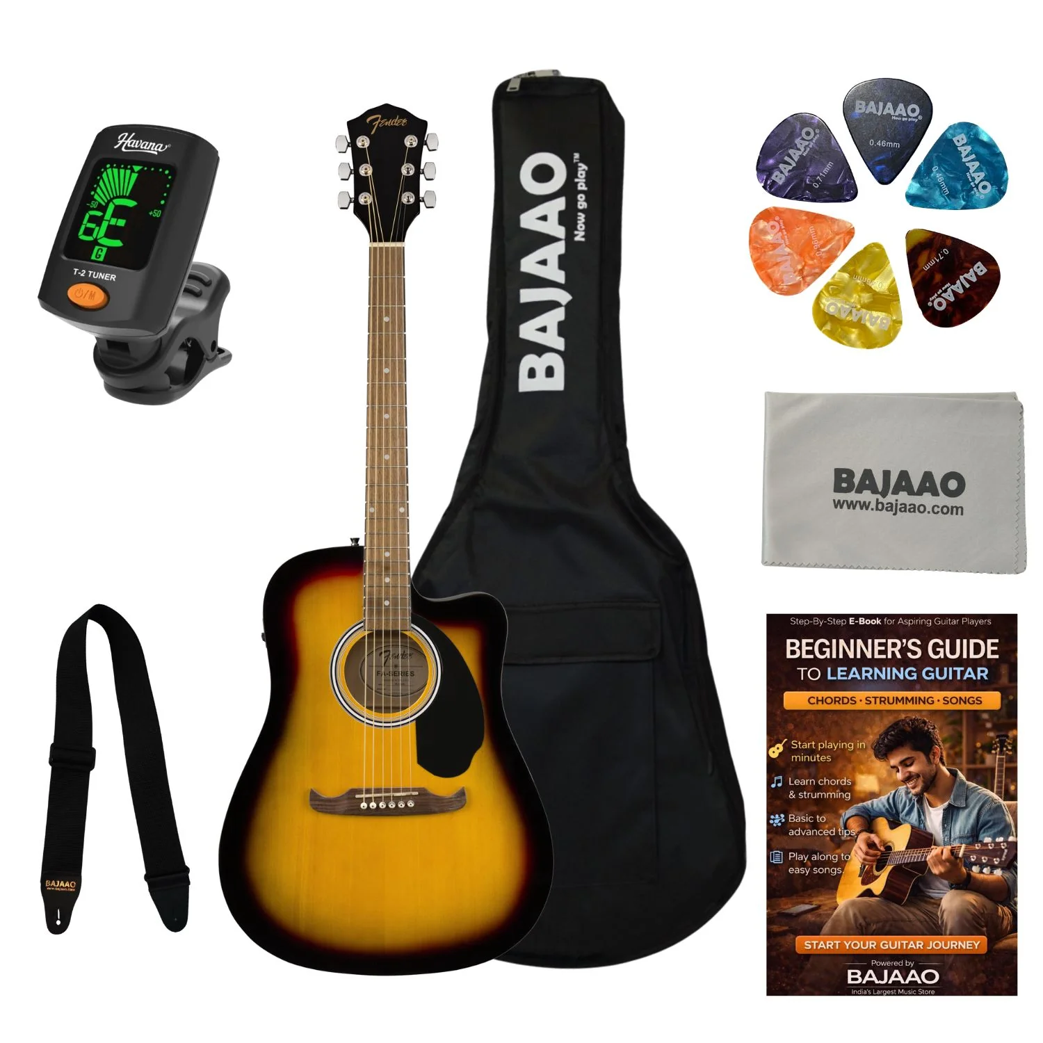 Fender FA-125CE Dreadnought Cutaway Electro Acoustic Guitar - Image 26