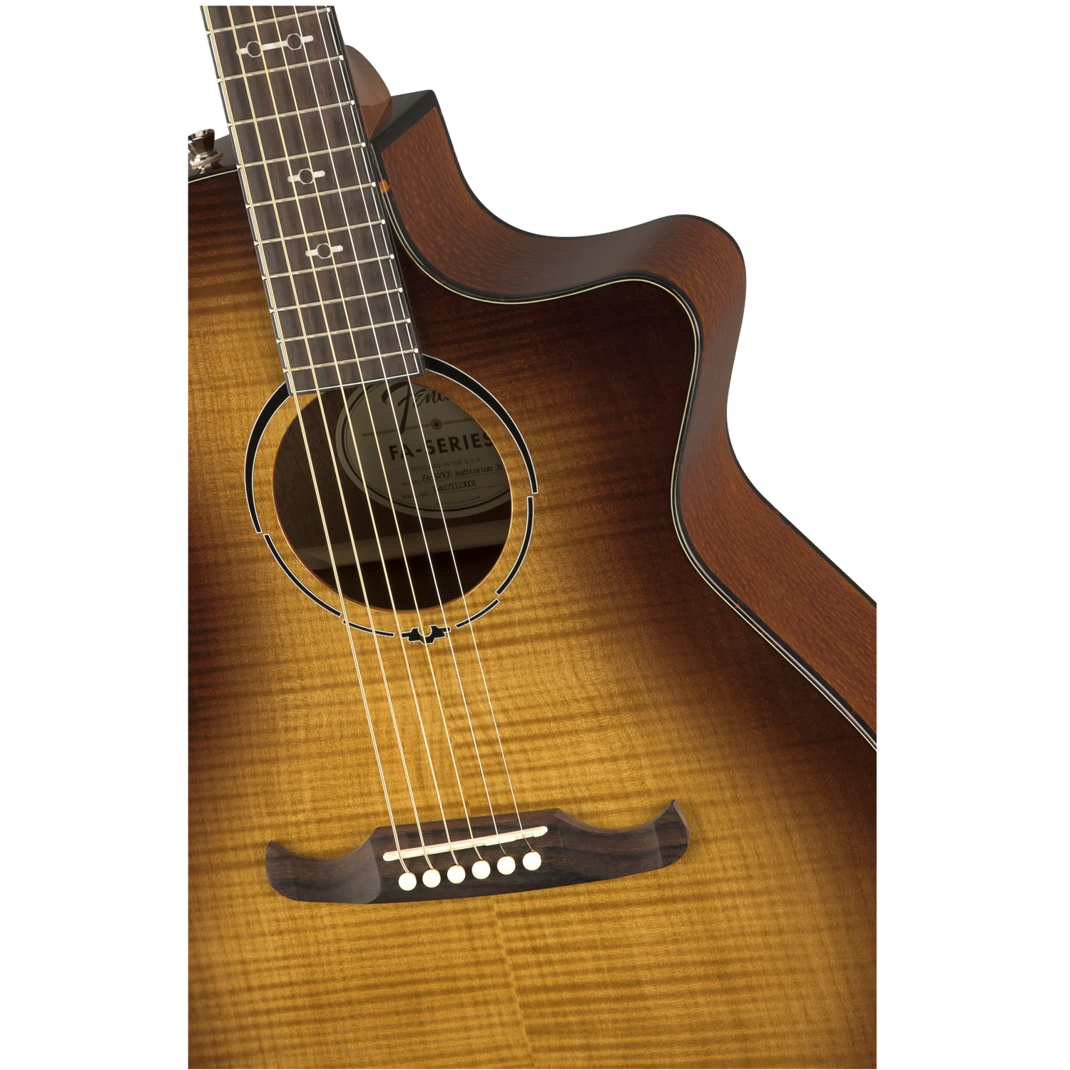 Fender FA-345CE Auditorium Electro Acoustic Guitar - Image 3