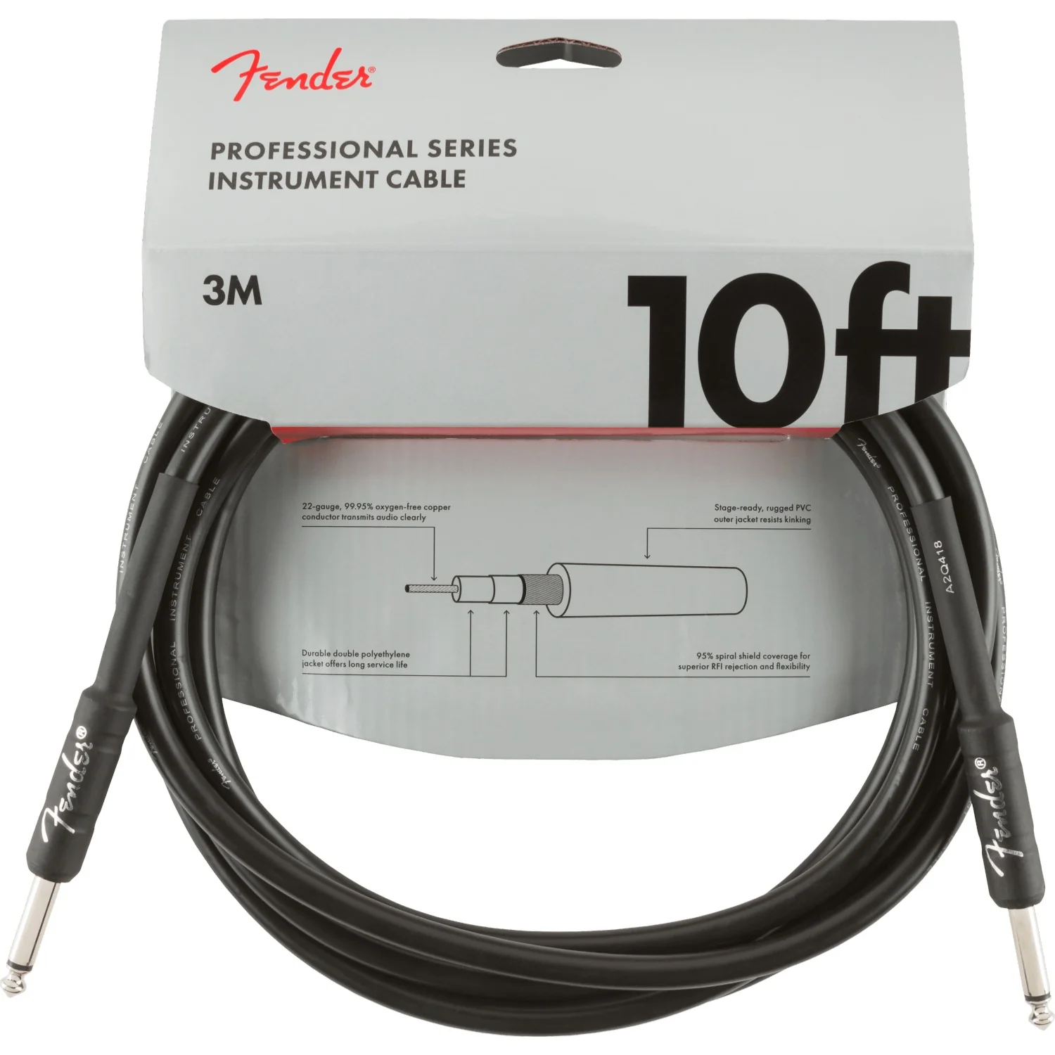 Fender Professional Series Straight / Straight Instrument Cable - Image 3