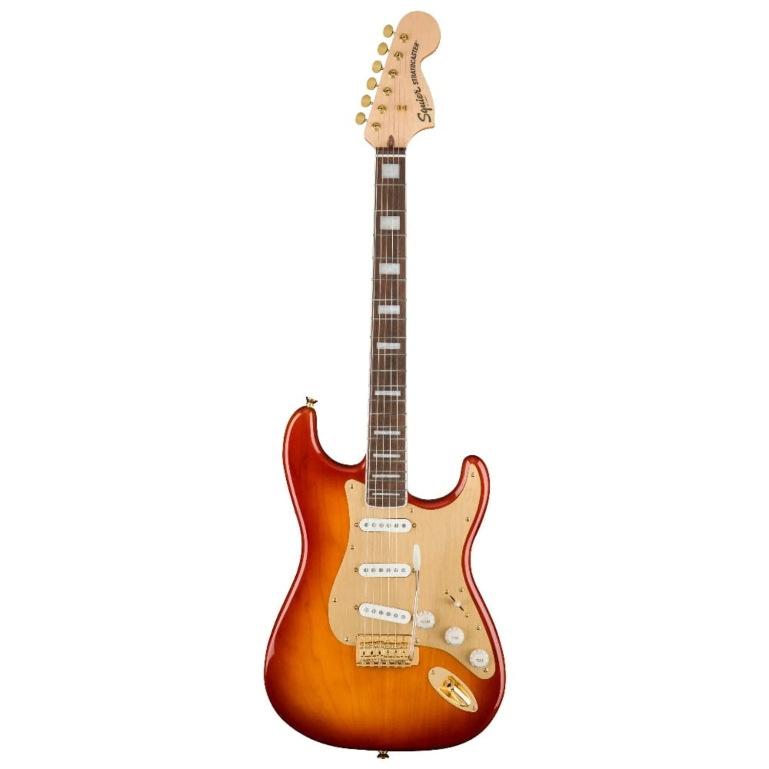 Fender Squier 40th Anniversary Stratocaster Gold Edition Electric Guitar - Image 33