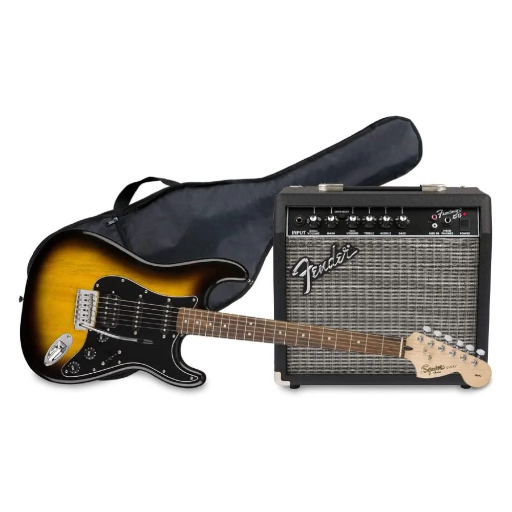 Fender Squier Affinity Series 6 String Stratocaster HSS Electric Guitar Pack With Gigbag & Amplifier - Image 2