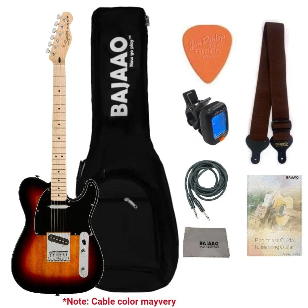 Fender Squier Affinity Series Telecaster Electric Guitar with Gigbag, Tuner, Strap, Picks, Polishing Cloth, Cable & E-Book - Image 3