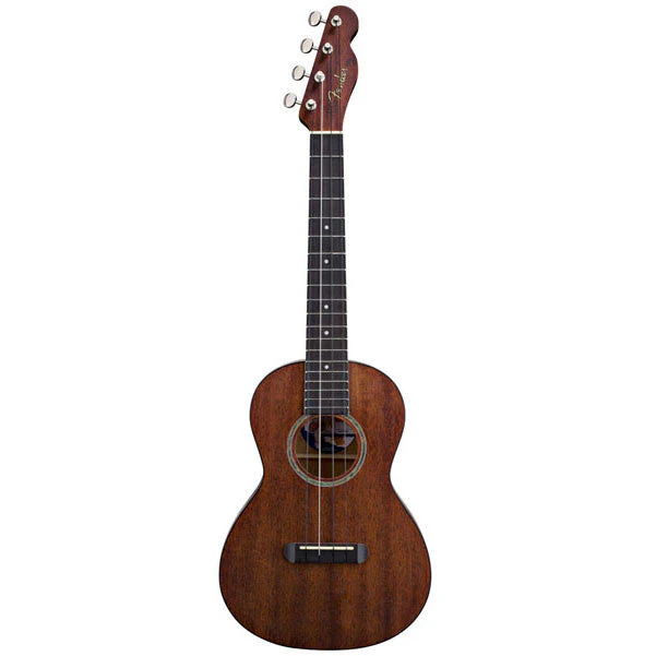 Fender Ukulele Hau'oli, All Laminate Mahogany, Concert Shape, Tele Headstock