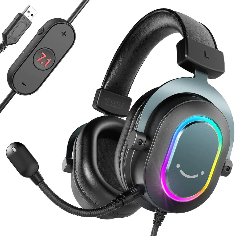 Fifine H6-7.1 Surround Sound RGB Wired Gaming Headphone