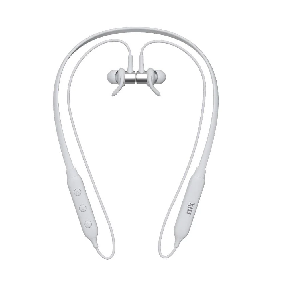 FLiX (Beetel) Blaze 120 Bluetooth v5.0 Wireless In Ear Comfortable Sports Neckband - White - Image 3