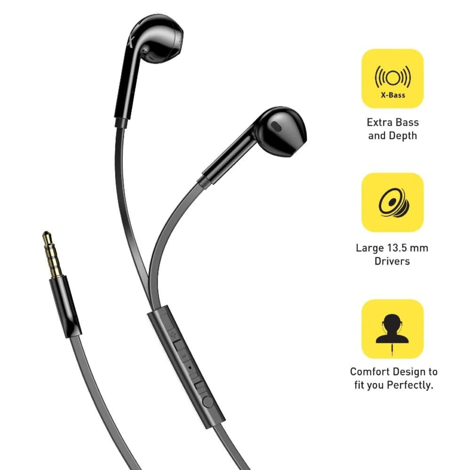 FLiX (Beetel) Tone 200 Wired Headset - Black - Image 2
