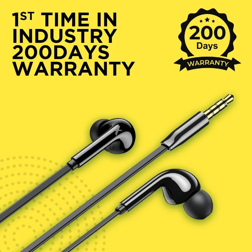 FLiX (Beetel) Tone 210 In Ear Wired Headset - Black - Image 5