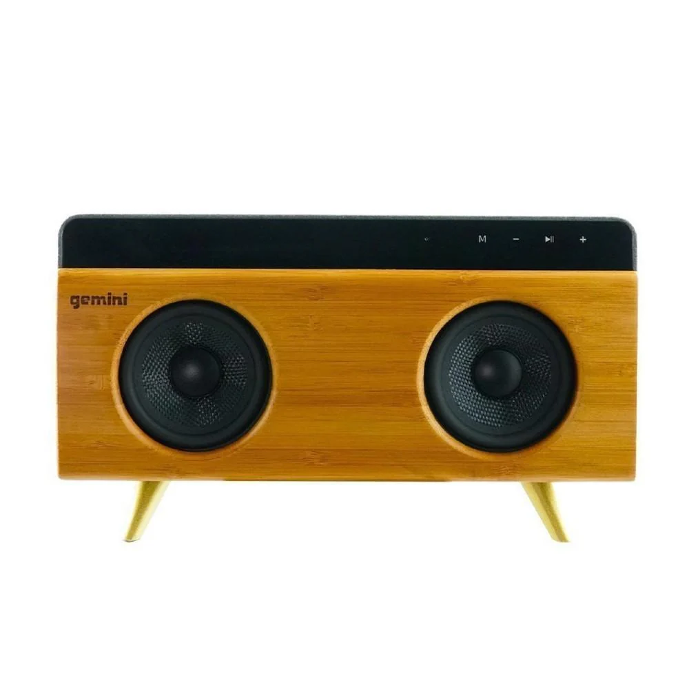 Gemini BRS-230 30W Portable Bluetooth Speaker - Bamboo Finish